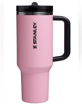 Stanley X Messi/Pink/Black/Flip Straw/GOAT/Travel Tumbler with Black Handle/NIB!
